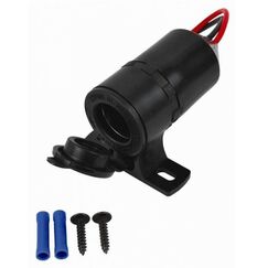 Tomada Femea 12V c/ Suporte em Plástico + Tampa de Borracha - Attwood