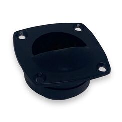 Puxador de Tampas de Embutir em ABS Preto - Quadrado 7,5cm