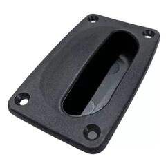 Puxador de Tampas de Embutir em ABS Preto - Retangular 9cm