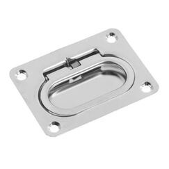 Puxador de Tampas de Embutir em Aço Inox 75 x 55 - Retangular