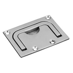 Puxador de Tampas de Embutir em Aço Inox Sorriso 76 X 57 MM - Retangular