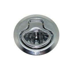 Puxador/Fechadura de Bater p/ Portas até 1/2 pol - Plástico Cromado