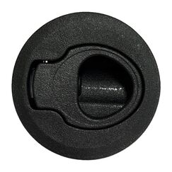 Puxador/Fechadura de Bater p/ Portas até 7/8 pol - Plástico Preto