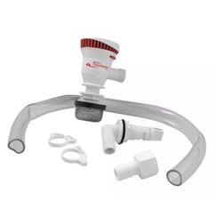 Kit Bomba p/ Viveiro Tsunami 500 Gph - 3.028 Litros Hora - 12v + Filtro + Ponteira Spray