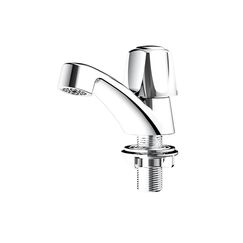 Torneira p/ Embarcações Motor Home - Cromada - Baixa - 1 entrada SIMPLES