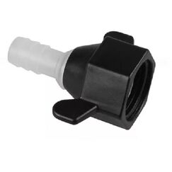 Bico Conector Adaptador de Plástico Bomba Pressurização Entrada Rosca 1/2 Saída com Farpa 3/8