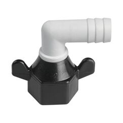 Bico Conector Adaptador de Plástico em L Bomba Pressurização Rosca 1/2 Espigão 1/2