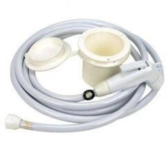 Chuveiro De Popa p/ Bomba Pressurizada - Kit: Base c/ Tampa, Gatilho e Mangueira 5,0m