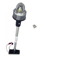 Luz de Alcançado Circular em LED c/ Mastro Fixo - A: 40 cm - 9 LEDS - base PRETA