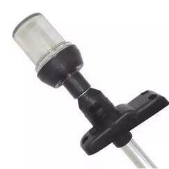 Luz de Alcançado em LED c/ Mastro Cromado e Strobo - Fiação 2Pos + 1Neg 28 LEDs