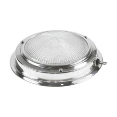 Luz De Cabine / Luminária Redonda 14 cm c/ Interruptor em INOX - 12v