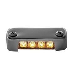 Luz de Cortesia Micro LED c/ Acabamento Retangular em Inox - Ambar