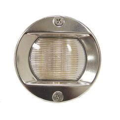 Luz de Espelho de Popa c/ Acabamento em Inox, Base Plástica - Redonda