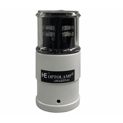 Luz de Navegação 5 em 1 Atracação / Strobo de TOP / Emergência / Fundeio - 2 Milhas Náuticas - Optolamp Amazônia Branca