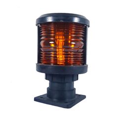 Luz de Navegação Alcançado - Lente Amarela 135°, Corpo em ABS Preto - TOP - 12m