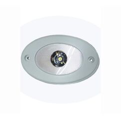 Luz p/ Cabine Interna / Cortesia em ABS Branca Oval - Superled - 12 V - Embutir/Sobrepor