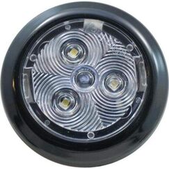Luz p/ Cabine Interna / Cortesia em ABS Preta - 3 LEDS - 12 V - Sobrepor