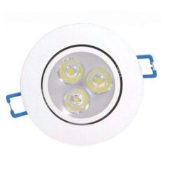 Luz p/ Cabine / Targa / Cortesia em Alumínio Branca - 3 LEDS - 12 V - Embutir