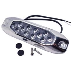 Luz Submergível p/ Embarcações Acabamento em Inox LED RGBW - 12-24V - 2 un.