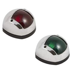 Luz de Navegação Bombordo / Boreste c/ Tampa em Nylon Cromo Níquel, Base em ABS Preta