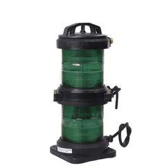 Luz de Navegação Top Dupla - Lente Verde 112,5°, Corpo em ABS Preto - HORIZONTAL - Acima 50m