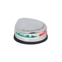 Luz de Proa Bicolor LED em INOX, Base Emborrachada - Horizontal
