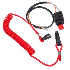 Chave Corta Corrente c/ Mosquetão Plástico + Botão p/ Motor Yamaha