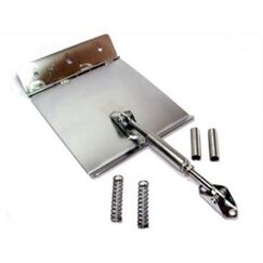 Kit Flap Estabilizador Manual c/ Placa em Aço INOX - PAR - 200 x 200 mm - Peq. - Até 18 pés