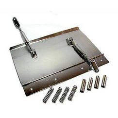 Kit Flap Estabilizador Manual c/ Placa em Aço INOX - PAR - 280 x 400 mm - Grd. - Até 35 pés