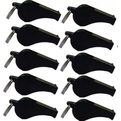 Apito Modelo Tradicional p/ colete Náutico - Preto - 10 un.