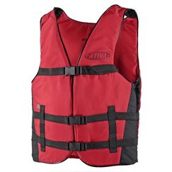 Colete Salva-Vidas Esportivo - Canoa 110kg - Ativa - Vermelho