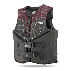 Colete Salva-Vidas Esportivo - Tamanho M - Ativa 55 - Neoprene Vermelho