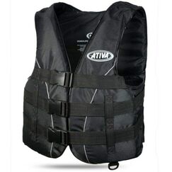 Colete Salva-Vidas Esportivo - Tamanho M - Ativa 55 - Preto