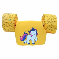 Colete Salva-Vidas Infantil Kids - Tamanho P - Mar & Cia - Amarelo - Unicórnio