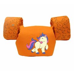 Colete Salva-Vidas Infantil Kids - Tamanho P - Mar & Cia - Laranja - Unicórnio