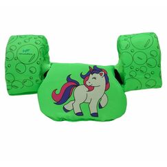 Colete Salva-Vidas Infantil Kids - Tamanho P - Mar & Cia - Verde - Unicórnio