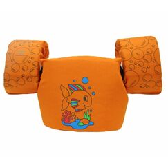 Colete Salva-Vidas Infantil Kids - Tamanho PP - Mar & Cia - Laranja - Peixe
