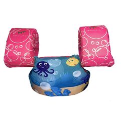 Colete Salva-Vidas Infantil Kids - Tamanho PP - Mar & Cia - Rosa - Fundo do Mar