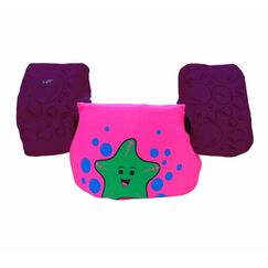 Colete Salva-Vidas Infantil Kids - Tamanho PP - Mar & Cia - Rosa/Roxo - Estrela
