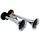 Buzina Corneta Metal Dupla s/ Compressor a Ar - Cromada - 12V