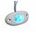 Luz de Cortesia em ABS - 4 LEDS - Azul - 12 V - Oval