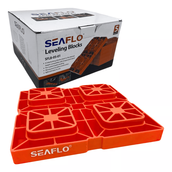 Base de Apoio Bloco de Nivelamento para Suporte em PP - SEAFLO - 5 UNIDADES