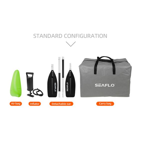 Caiaque Inflável C/ Mochila Inflador E Remo - Seaflo - 1 pessoa