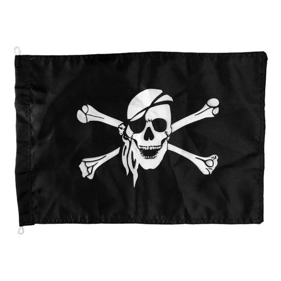 Bandeira de Pirata Dupla Face p/ Embarcações 40x24cm