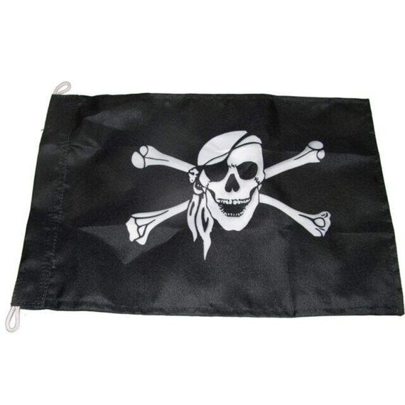 Bandeira de Pirata Dupla Face p/ Embarcações 40x24cm