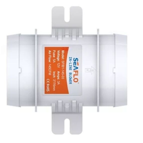 Blower de Ventilação / Exaustor de Porão a Prova D´Água - 3 pol. 145CFM 12V 3.0A Linear