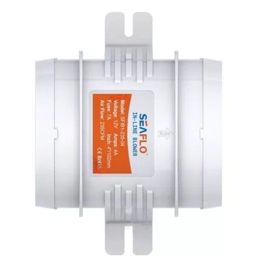 Blower de Ventilação / Exaustor de Porão a Prova D´Água - 4 pol. 235CFM 12V 4.0A Linear