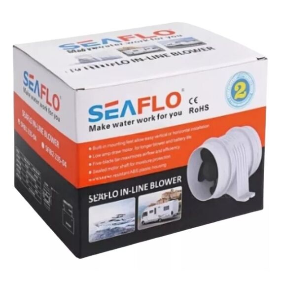 Blower de Ventilação / Exaustor de Porão a Prova D´Água - 4 pol. 235CFM 24V 2.0A Linear