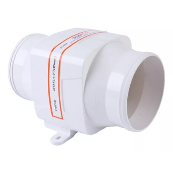 Blower de Ventilação / Exaustor de Porão a Prova D´Água - 4 pol. In-Line - Seaflo - Linear 270Cfm 12v 456M3/H 6.0A