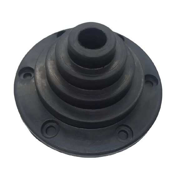 Borracha Passa Cabo Escalonada 100mm - Furo até 70mm - Preta